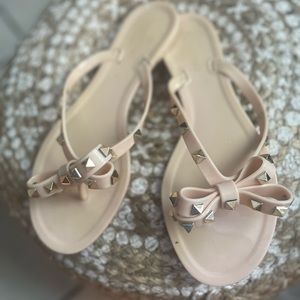 Valentino Rockstud jelly thong sandal
